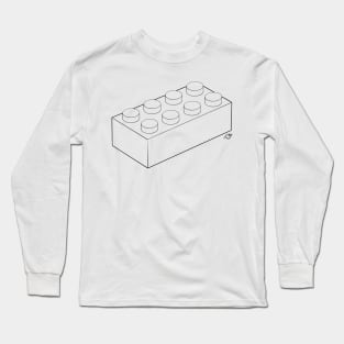 Minimal Brick Line Drawing Long Sleeve T-Shirt